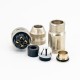 M12 4 Position D-Code Shielded Field Termination Connectors For Cable Assembly