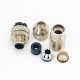 M12 4 Position D-Code Shielded Field Termination Connectors For Cable Assembly