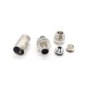 M12 4 Position D-Code Shielded Field Termination Connectors For Cable Assembly