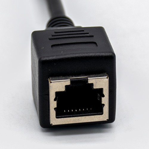 M12 4pin Connector Male Angled to RJ45 female Cable Cordsets 0.2Meter