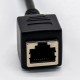 M12 4pin Connector Male Angled to RJ45 female Cable Cordsets 0.2Meter