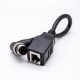 M12 4pin Connector Male Angled to RJ45 female Cable Cordsets 0.2Meter