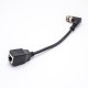 M12 4pin Connector Male Angled to RJ45 female Cable Cordsets 0.2Meter