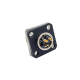 M12 4Pin Panel Mount 4 Hole-Flange Female 180°Solder type A Code Shiled Connector