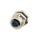 M12 5 Pin Cable A-Coding Female Straight Back Mount Panel Receptacles Waterproof Solder Type