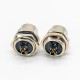 M12 5 Pin Cable A-Coding Female Straight Back Mount Panel Receptacles Waterproof Solder Type