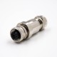 M12 5 Pin Connector Female Straight Shield Field Wireable Connector Crimp Type for Cable