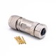 M12 5 Pin Connector Female Straight Shield Field Wireable Connector Crimp Type for Cable