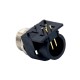 M12 5 Pin Female A Code Sensor Connector Right Angled PCB Mount Socket 360° Full Shielding