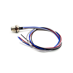 M12 5-Pin Male Plug With 50CM AWG22 Wires For Sensors and Actuators A Code Shiled