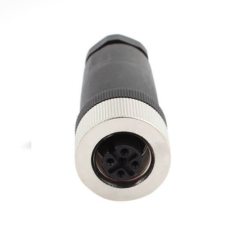 M12 5Pin Female A-Code Field Installable Screw Termination Unshield