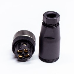 M12 5Pin Female A-Code Field Installable Screw Termination Unshield