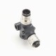 M12 5Pin L Type Adapter A Code 5 Pin Male to Female Adapter Waterproof Adapter