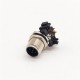 M12 5Pin Male A Code Connector Right Angled for PCB Contacts Panel Mount Receptacle Shieded