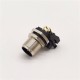 M12 5Pin Male A Code Connector Right Angled for PCB Contacts Panel Mount Receptacle Shieded