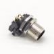 M12 5Pin Male A Code Connector Right Angled for PCB Contacts Panel Mount Receptacle Shieded