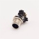 M12 5Pin Male A Code Connector Right Angled for PCB Contacts Panel Mount Receptacle Shieded