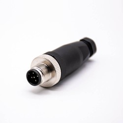 M12 5Pin Male A-Code Field Installable Screw Termination Unshield