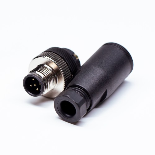 M12 5Pin Male A-Code Field Installable Screw Termination Unshield