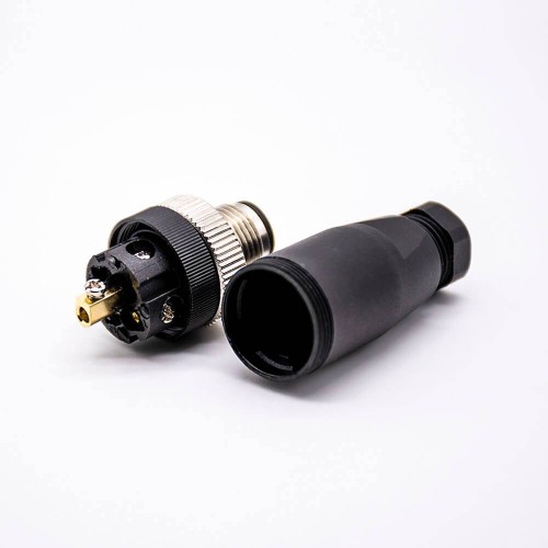 M12 5Pin Male A-Code Field Installable Screw Termination Unshield