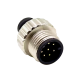 M12 8 Pin A Coded Injection molding Connector Male Straight Solder For Cable Non-Shield