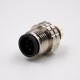 M12 8 Pin A Coded Injection molding Connector Male Straight Solder For Cable Non-Shield