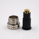 M12 8 Pin A Coded Injection molding Connector Male Straight Solder For Cable Non-Shield