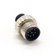 M12 8 Pin A Coded Injection molding Connector Male Straight Solder For Cable Non-Shield