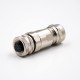 M12 8 Pin Connector A Code Female Straight Shield Field Wireable Connector Cable Screw-joint
