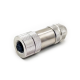 M12 8 Pin Female Connector Straight Aviation Plug Shielded A Code Field Installable Cable Waterproof