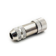 M12 8 Pin Female Connector Straight Aviation Plug Shielded A Code Field Installable Cable Waterproof