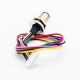 M12 8Pin Male Panel Mount Connector A Code With Terminal Wires 30CM AWG24 for the Signal and DC Power Transmition Shield
