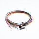 M12 8pin Panel Rear Mount Circular Connector With Electronic Wires50CM AWG24 for Factory Automation A Code