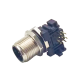 M12 90 Degree Connector 12 Pin Male Sensor Socket Through Hole Thread Waterproof