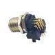 M12 90 Degree Connector 12 Pin Male Sensor Socket Through Hole Thread Waterproof