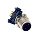 M12 90 Degree Connector 12 Pin Male Sensor Socket Through Hole Thread Waterproof