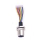 M12 A Code 12P Panel Mount Connector to 1.25mm Pitch 20CM AWG26 Wire Harness for the Signal and DC Power Shield