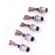 M12 A Code 12P Panel Mount Connector to 1.25mm Pitch 20CM AWG26 Wire Harness for the Signal and DC Power Shield