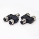 M12 Adapter Y Type Male to Female 8 Pin A Coded Shiled Waterproof