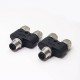 M12 Adapter Y Type Male to Female 8 Pin A Coded Shiled Waterproof