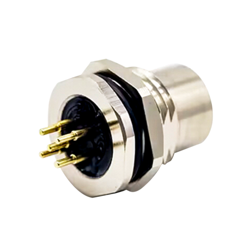 M12 Blukhead Connector Female Socket 5 Pin A Code for PCB Mount Waterproof M16X1.5