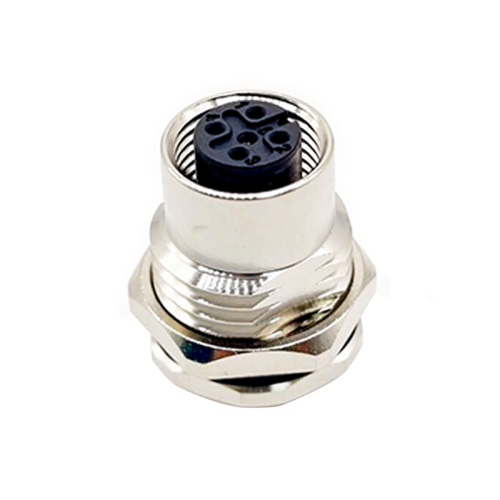 M12 Blukhead Connector Female Socket 5 Pin A Code for PCB Mount Waterproof M16X1.5