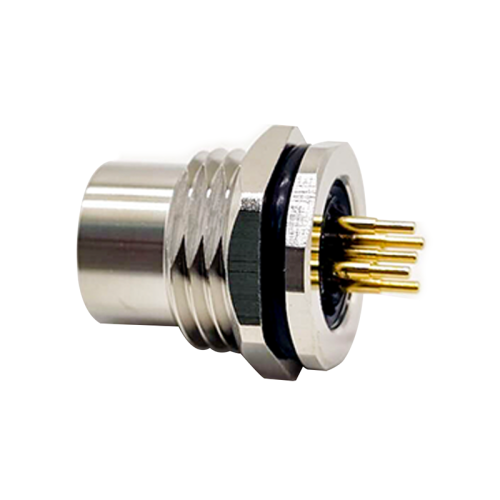 M12 Blukhead Connector Female Socket 5 Pin A Code for PCB Mount Waterproof M16X1.5