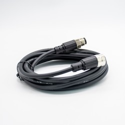 M12 Cables 4Pin Sensor Connector A Code Male To Female Waterproof Cable 3M AWG22