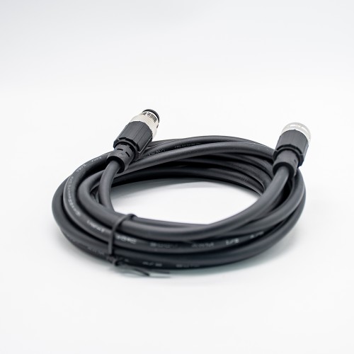 M12 Cables 4Pin Sensor Connector A Code Male To Female Waterproof Cable 3M AWG22