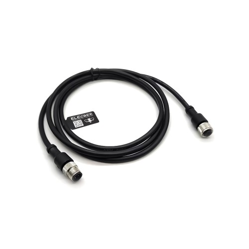 M12 Cables M12-4 Thread 4P Male and Female Connector Cable Cordsets 1.5M AWG22 A Code UnShield
