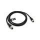 M12 Cables M12-4 Thread 4P Male and Female Connector Cable Cordsets 1.5M AWG22 A Code UnShield
