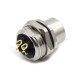 M12 Circular Connectors 4Pin T-Coding Female Straight Rear Bulkhead Panel Receptacles Cable Waterproof Solder Type Shiled