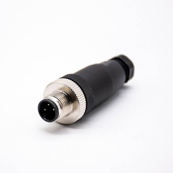 M12 Circular Waterproof Aviation Plug 3Pin Male A-Code Field Installable Screw Termination Waterproof
