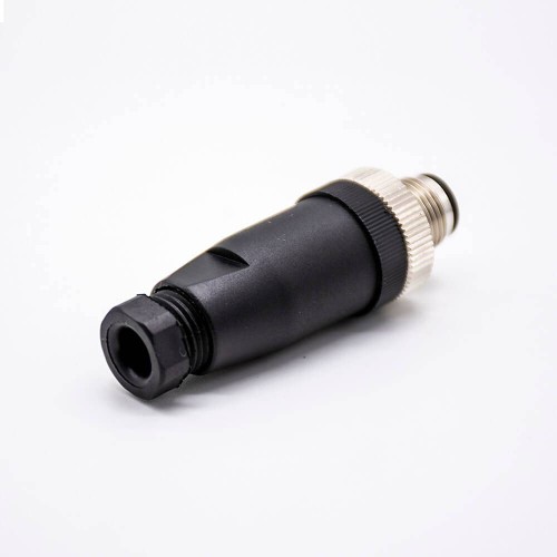 M12 Circular Waterproof Aviation Plug 3Pin Male A-Code Field Installable Screw Termination Waterproof